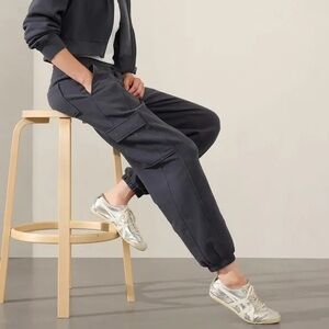 Athleta Forever Fleece Cargo Jogger - Cosmos Small